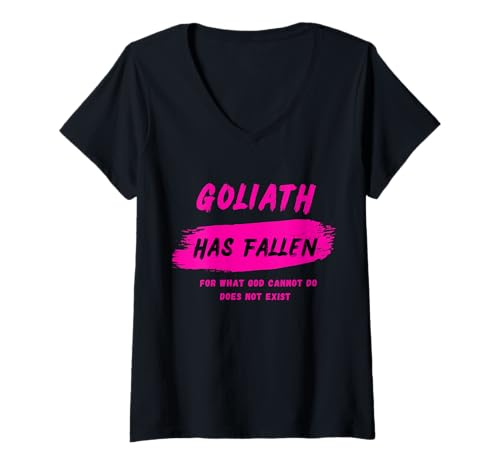 Damen Goliath Has Fallen - NSPPD Morgengebet T-Shirt mit V-Ausschnitt Damen Goliath Has Fallen - NSPPD Morgengebet T-Shirt mit V-Ausschnitt von Royal Digitol Designs