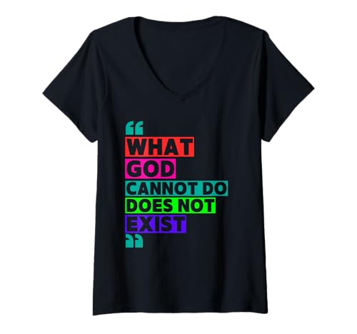 Damen was Gott Nicht tun kann, existiert Nicht - NSPPD-Morgengebet T-Shirt mit V-Ausschnitt Damen was Gott Nicht tun kann, existiert Nicht - NSPPD-Morgengebet T-Shirt mit V-Ausschnitt von Royal Digitol Designs