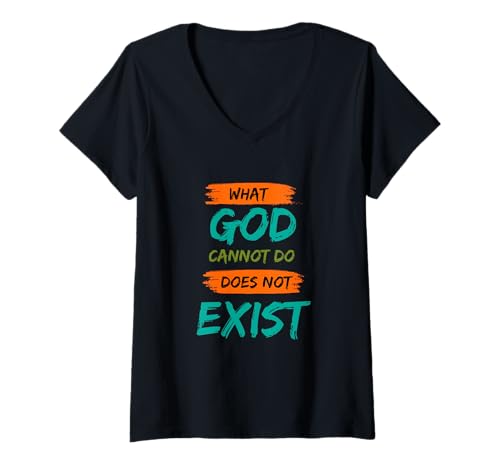 Damen was Gott Nicht tun kann, existiert Nicht - NSPPD-Morgengebet T-Shirt mit V-Ausschnitt Damen was Gott Nicht tun kann, existiert Nicht - NSPPD-Morgengebet T-Shirt mit V-Ausschnitt von Royal Digitol Designs