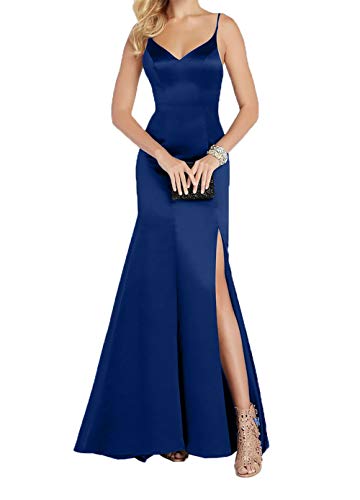 Royaldress 2019 Neu Meerjungfrau Satin Abendkleider Ballkleider Partykleider Bussniess Kleider Kustuem Damen Kleider Lang-52 Royal Blau von Royal Dress