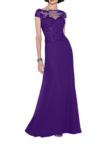 Royaldress Damen 2020 Neu Edel Brautmutter Festlich Kleider Abendkleider Ballkleider Partykleider Promkleider Mit Spitze -40 Dunkel Lila von Royal Dress