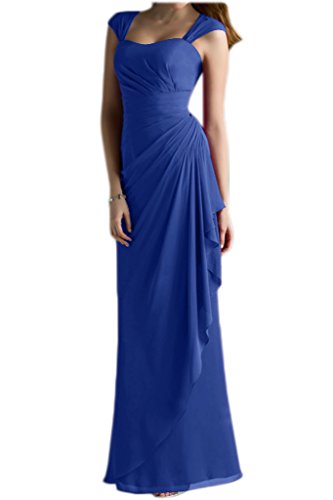 Royaldress Royal Blau Chiffon Festliche Kleider Jugendweihe Kleider Brautjungfernkleider Damen Lang-34 Royal Blau von Royal Dress