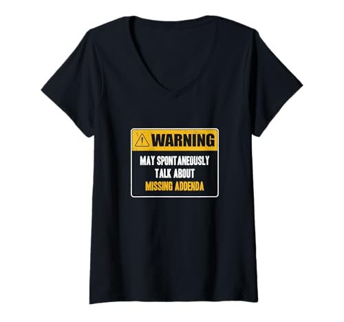 Damen May Spontan Talk About Missing Addenda Treuhandbeamte T-Shirt mit V-Ausschnitt von Royal Escrow Boss