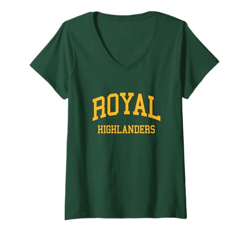 Damen Royal High School HS Simi Valley CA Retrosport T-Shirt mit V-Ausschnitt von Royal High School T-Shirts & Gifts
