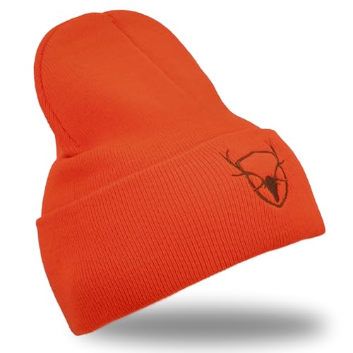 Royal Hunter® - Wintermütze für Jäger I hochwertige Jagdmütze I Jäger Mütze Cap in Signalfarbe Orange für die Drückjagd und Treibjagd I Signalmütze mit eingenähtem Hirsch von Royal Hunter