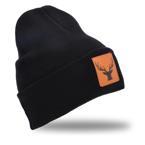 Royal Hunter® - Wintermütze für Jäger und Outdoor Enthusiasten - Unisex, Schwarz, Beanie, Einfarbig, Modern, Warm, Polyester, Acryl, Maschinenwäsche, Winter von Royal Hunter