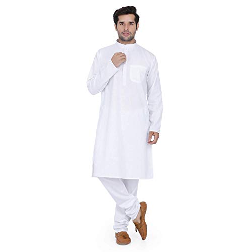 Royal Kurta Mens White Linen Kurta Pyjama (42) von Royal Kurta