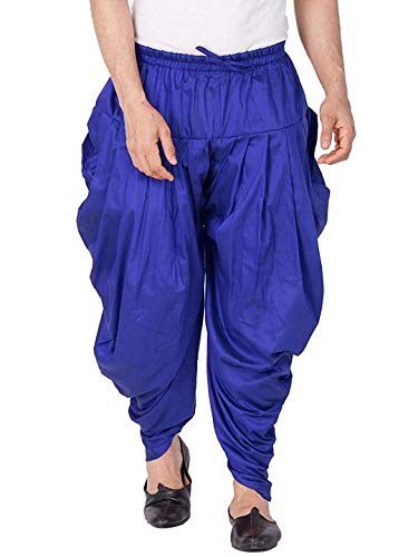 Royal Patiala Salwar-Hose für Herren, Seidenmischung, königsblau, One Size von Royal Kurta