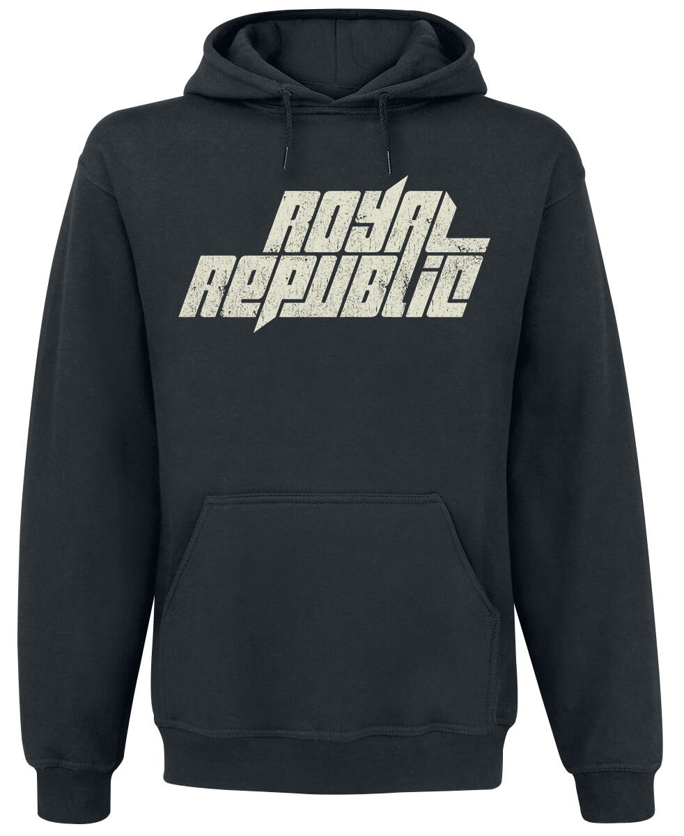 Royal Republic Vintage Logo Kapuzenpullover schwarz in M von Royal Republic