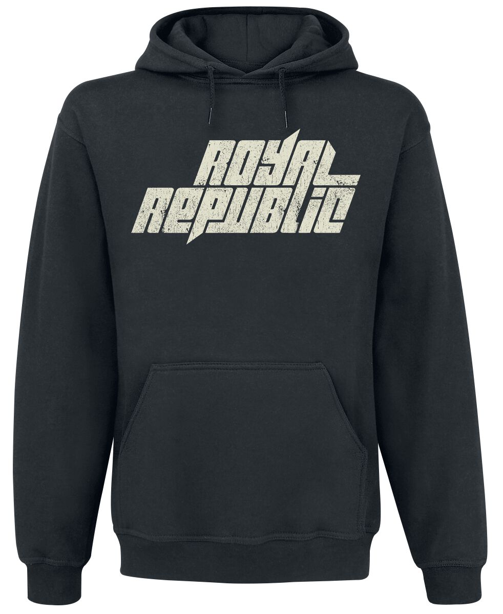 Royal Republic Vintage Logo Kapuzenpullover schwarz in S von Royal Republic