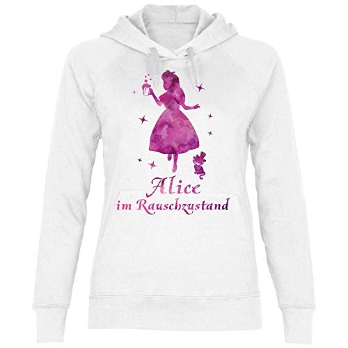 Royal Shirt Damen Hoodie Alice im Rauschzustand, Größe:L, Farbe:White von Royal Shirt