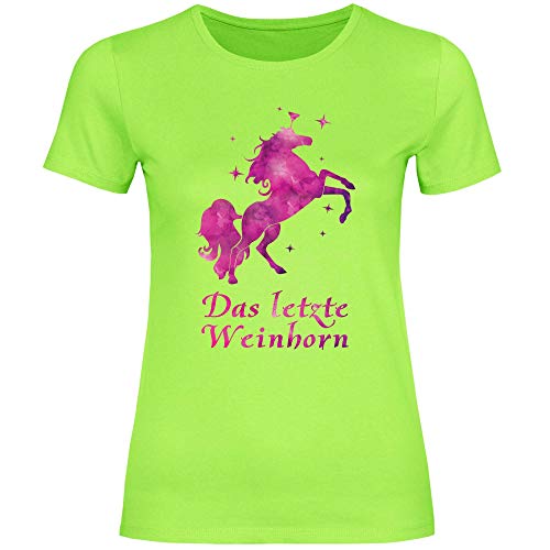 Royal Shirt Damen T-Shirt Das letzte Weinhorn, Größe:L, Farbe:Orchid Green von Royal Shirt