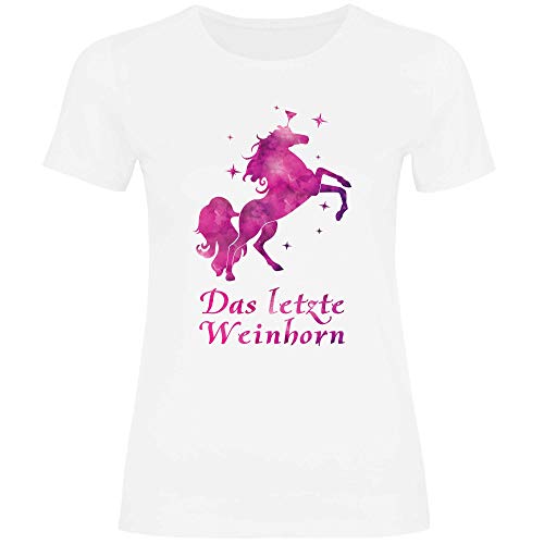 Royal Shirt Damen T-Shirt Das letzte Weinhorn, Größe:L, Farbe:White von Royal Shirt