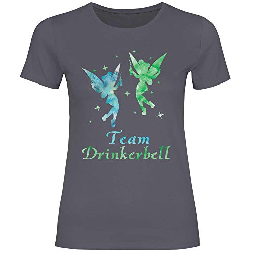 Royal Shirt Damen T-Shirt Team Drinkerbell, Größe:M, Farbe:Dark Grey (Solid) von Royal Shirt