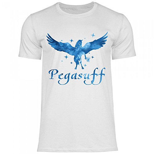 Royal Shirt a59 Herren T-Shirt Pegasuff | Pegasus Pferd Alkohol Suff Party JGA Disko Malle, Größe:L, Farbe:White von Royal Shirt