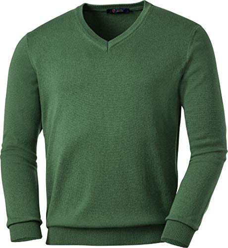 Royal Spencer Herren-Pullover mit V-Ausschnitt aus Kaschmir-Seide, Kaschmirpullover Bordeaux, toller Winterpullover, angenehm zu tragen, Grün, M von Royal Spencer