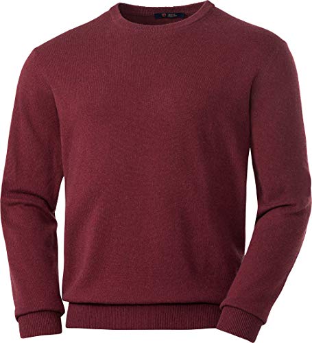 Royal Spencer Herren Rundhals-Pullover aus Kaschmir-Seide, Kaschmirpullover in Mehreren Farben, kuscheliger Winterpullover, angenehm zu tragen, Bordeaux, 3XL von Royal Spencer