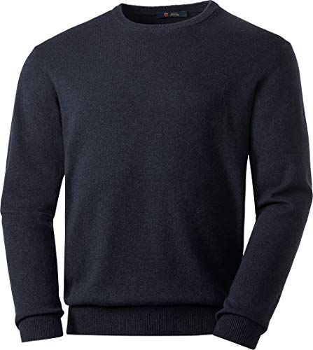 Royal Spencer Herren Rundhals-Pullover aus Kaschmir-Seide, Kaschmirpullover in Mehreren Farben, kuscheliger Winterpullover, angenehm zu tragen, Dunkelblau, 3XL von Royal Spencer