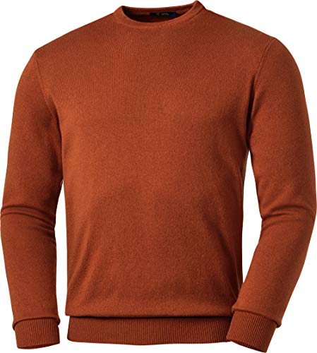 Royal Spencer Herren Rundhals-Pullover aus Kaschmir-Seide, Kaschmirpullover in Mehreren Farben, kuscheliger Winterpullover, angenehm zu tragen, Terrakotta, XXL von Royal Spencer