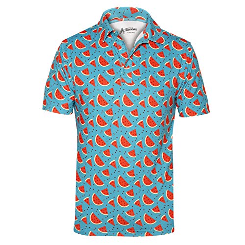 Royal & Awesome Golf-Polo-Shirts für Herren, Golf-Oberteile für Männer, Golf-Shirts für Herren, Golf-Shirts, Herren-Golf-Polo-Shirts, wassermelone, M von Royal & Awesome