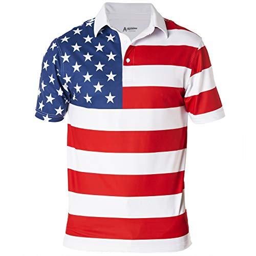 Royal & Awesome Lustige Golf-Shirts für Herren, Herren-Golfshirt, verrückte Golf-Polos für Herren, Golf-Poloshirts für Herren, Herren, US-Flagge, 3X-Groß von Royal & Awesome