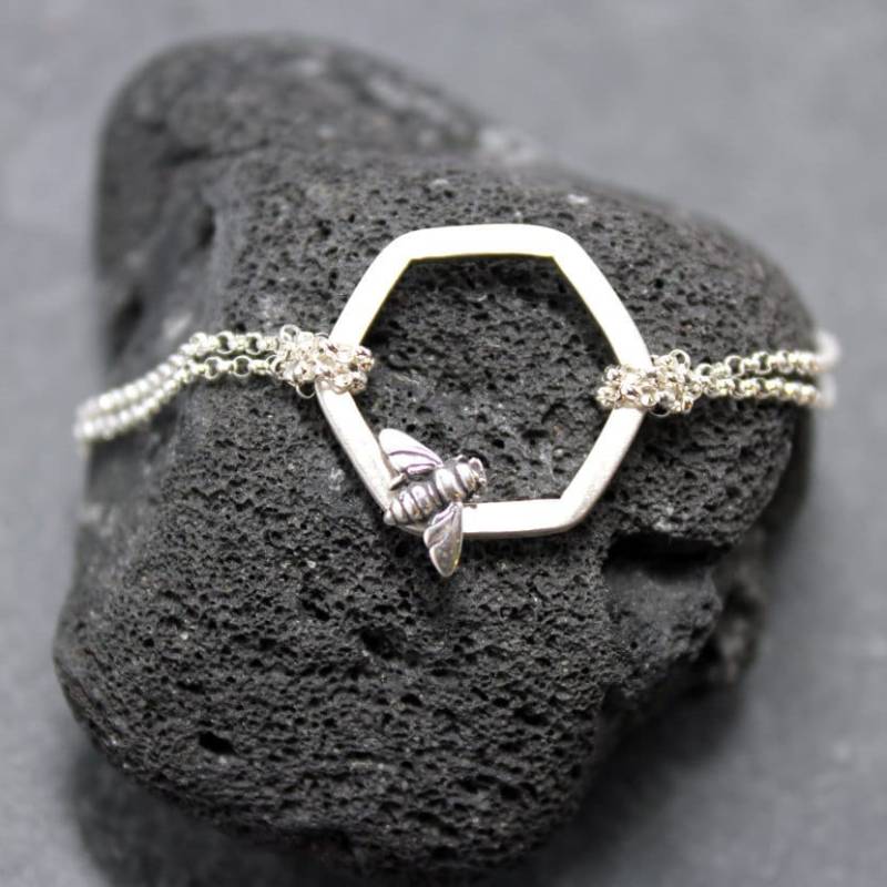 Bee Mine Doppel Armband, Aus Sterling Silber von RoyalCountess