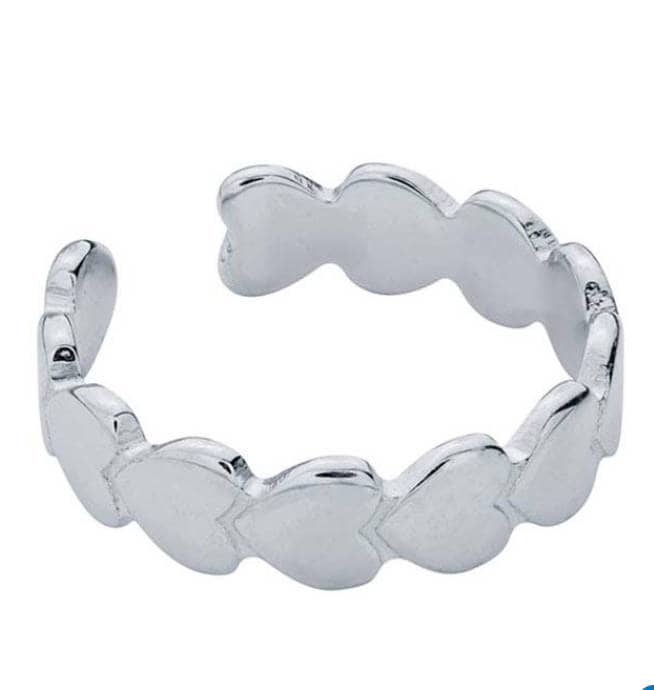 Herzen Ohrmanschette, Knorpel, Band, Wrap, Geometrisch, Sterling Silber, Rhodiniert von RoyalCountess