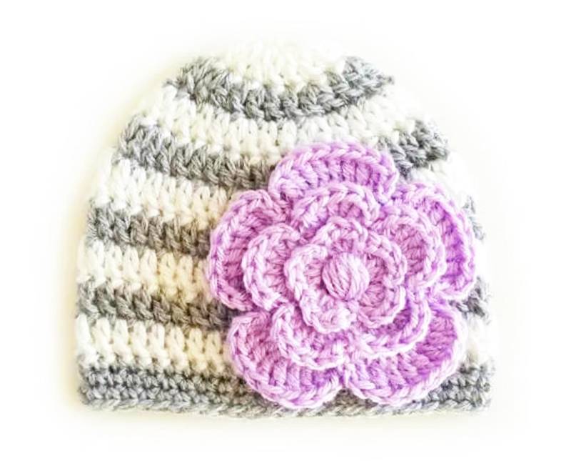 Baby Mädchen Hüte, Neugeborenen Häkelhut, Hut Mit Blume Für Mädchen, Süße Gehäkelte Babymütze, Royalcrownhandmade von RoyalCrownHandmade