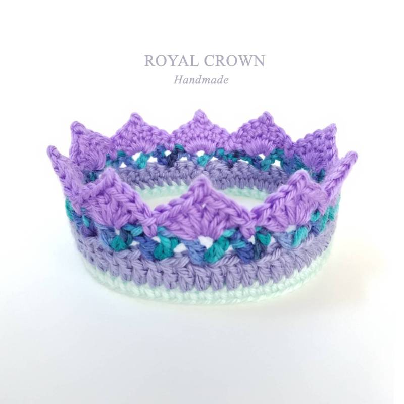Häkelkrone, Baby Tiara, Neugeborenen Krone, Gehäkelte Prinzessin Mädchen-Foto-Prop, Frühchen Säugling Kleinkind Kinder Erwachsene Krone von RoyalCrownHandmade