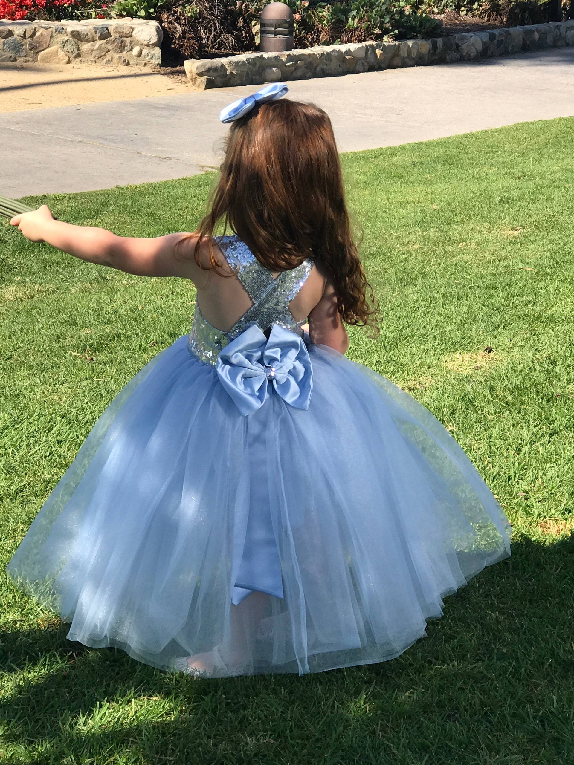 Blaues Mädchen Geburtstagskleid , Tutu Kleid Für Baby Und Toodler Prinzessin Custom Halloween von Royalkiddos