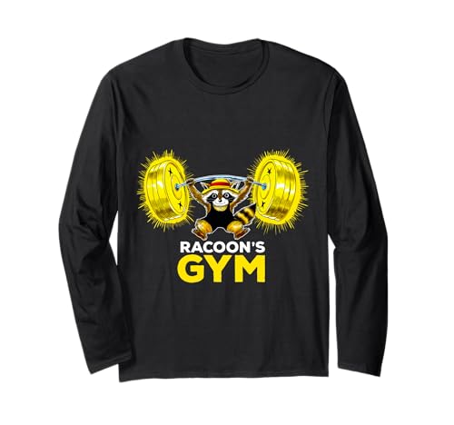 Lustiger Waschbär Gym Club Fitness Geschenk Workout Männer Frauen Kinder Langarmshirt von Royalty Fee