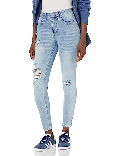 Damen Vintage Dream High Rise Skinny Jeans, L1926 Hellblau Risse, 46 von Royalty For Me