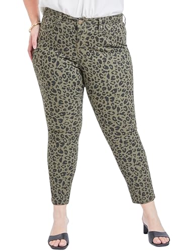 Royalty For Me Modische Damen-Jeans, Übergröße, knöchelförmig, Oliv/Schwarz Leopard, 48 Mehr von Royalty For Me