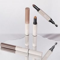 RoyueS - Dual Head Smooth And Soft Color Eyebrow Powder + Brush - 3 Colours 03# Dark Brown - 1g von RoyueS