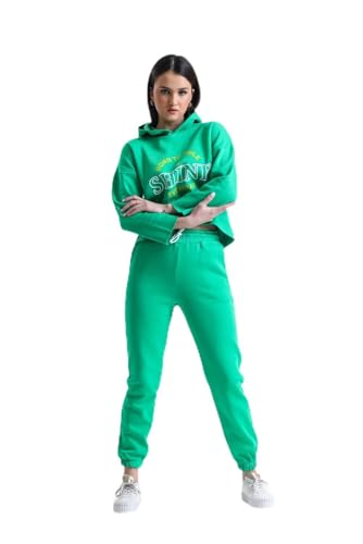 Royyen Jogginsanzug Freizeitanzug Sportanzug 957 mit Print Damen GRÜN M von Royyen