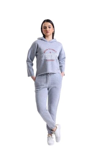 Royyen Jogginsanzug Freizeitanzug Sportanzug 957 mit Print Damen SILBER M von Royyen