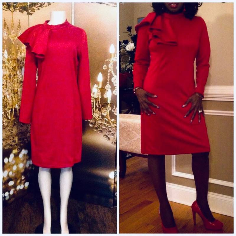 Handgemachtes Ziegelrotes Kleid Handgemachtes Ziegelrotes Kleid von RozzCloset