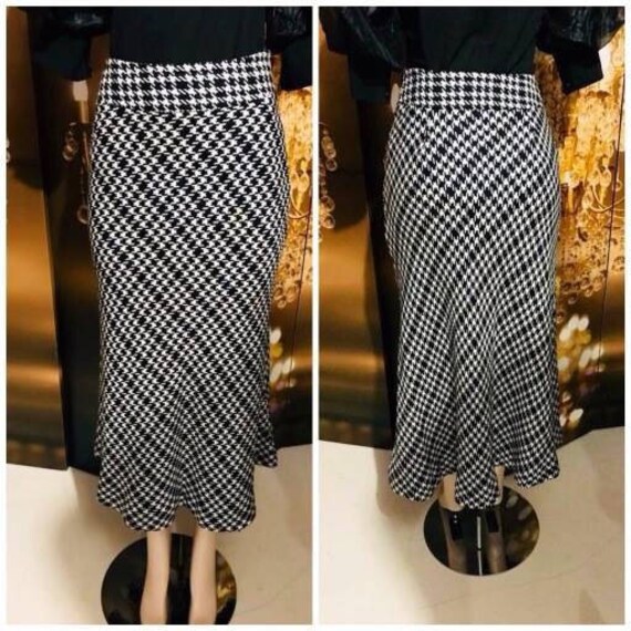 Houndtooth Schwarz-Weiß Rock Houndtooth Schwarz-Weiß Rock von RozzCloset