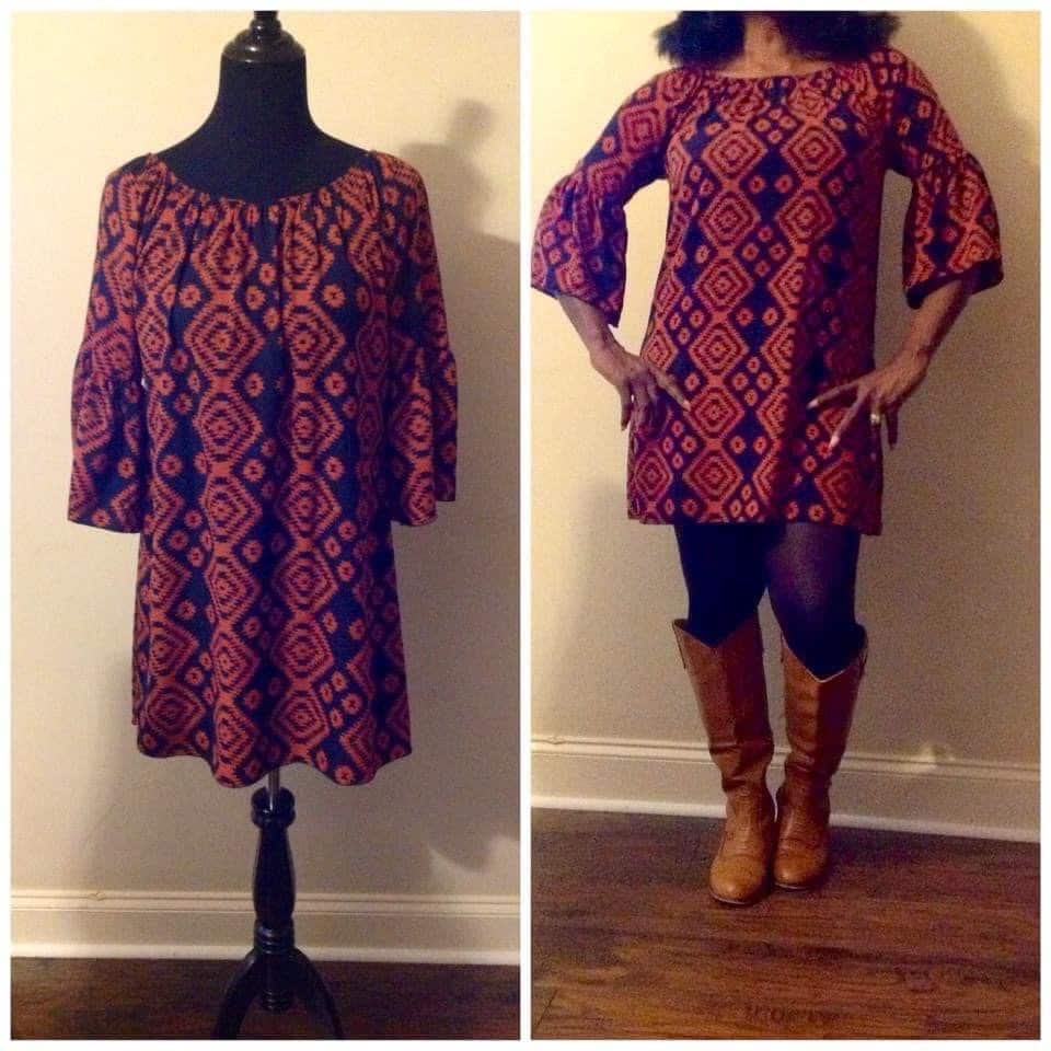 R. Rouge Usa Marine Und Orange Kleid R. Rouge Usa Marine Und Orange Kleid von RozzCloset