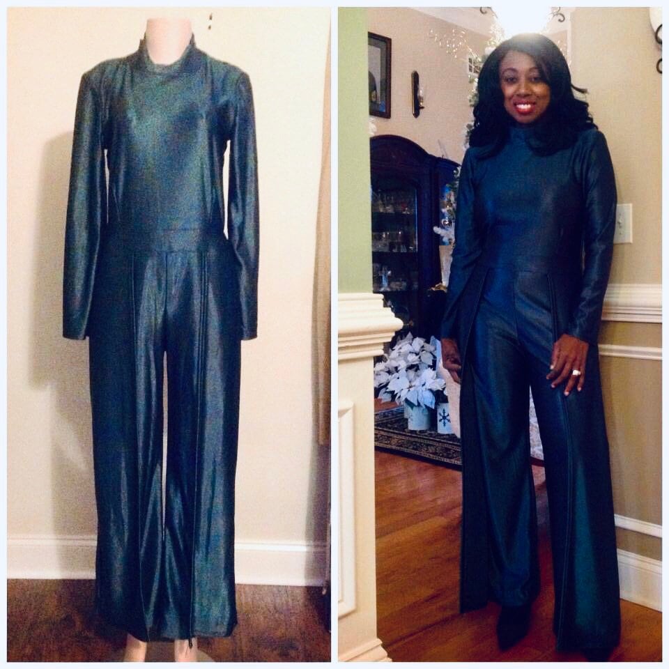 Satin Weihnachten Grün Maßgefertigt /Handmade Jumpsuit Satin Weihnachten Grün Maßgefertigt /Handmade Jumpsuit von RozzCloset