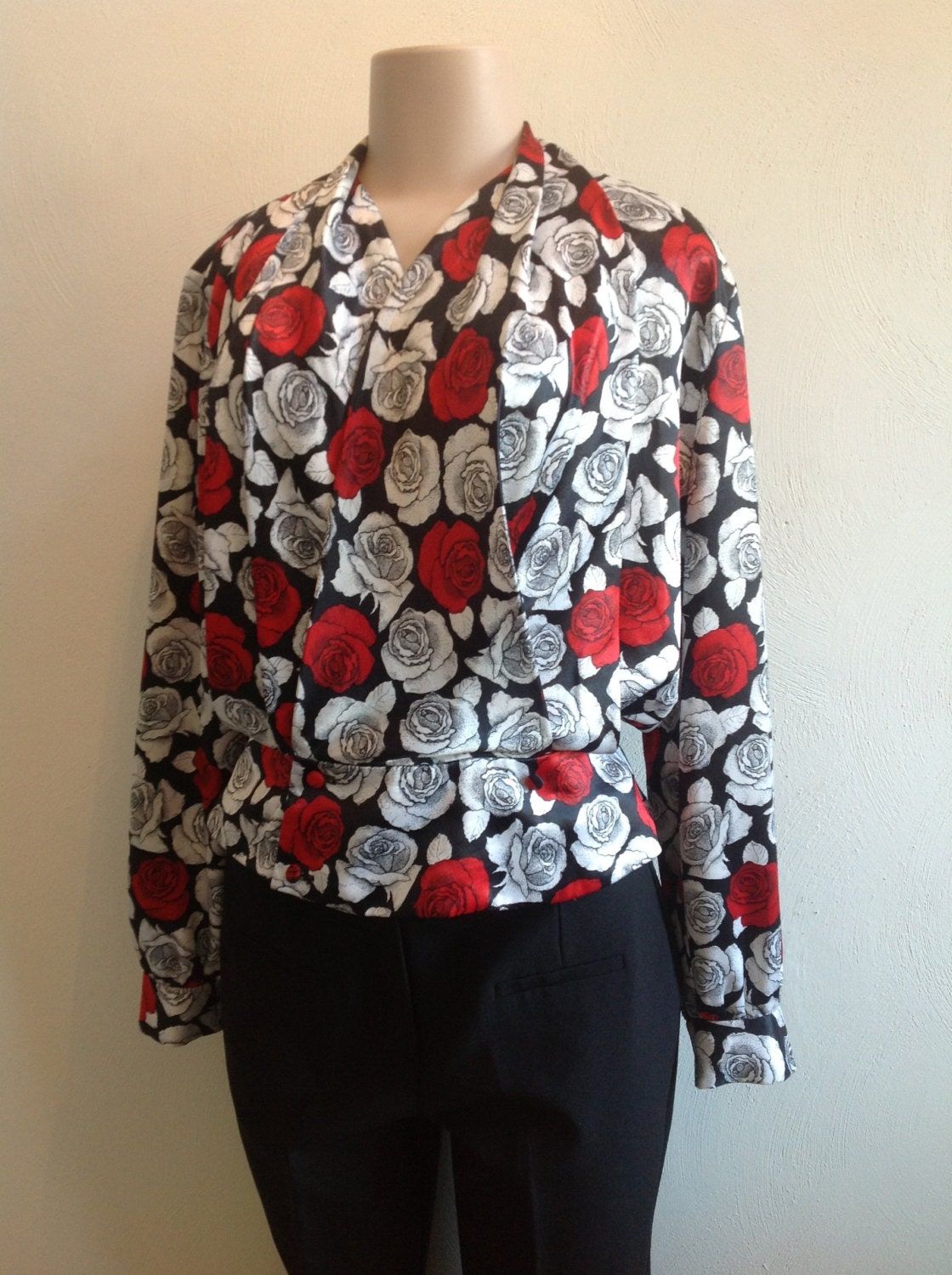 Vintage Bluse Der 80Er Jahre Ära Vintage Bluse Der 80Er Jahre Ära von RozzCloset