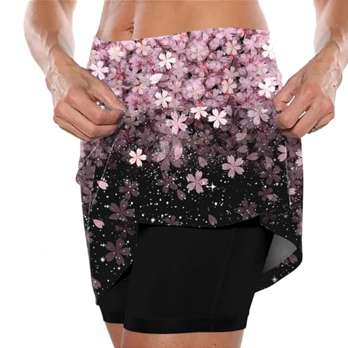 Angebote des Tages Black Friday Angebote 2024 Rock Mit Hose Drunter Hosenrock Tennisrock Damen Mit Hose Leggings 2 In 1 Shorts Fitness Sport Golfrock Laufrock Wanderrock Damen Mit Innenhose von Rpporm