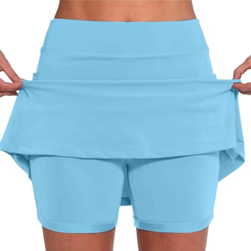 Blitz Angebote des Tages Heute Rock Mit Hose Drunter Hosenrock Tennisrock Damen Mit Hose Leggings 2 In 1 Shorts Fitness Sport Golfrock Laufrock Skirts for Women Jeans von Rpporm