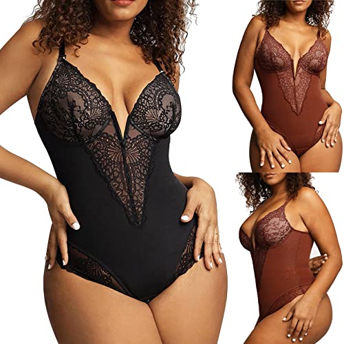 Damen Body Shaper Bodysuit Bauchweg Shapewear Damen Bauchweg Figurformende Verstellbare Träger Miederbody Sexy Shaping Body von Rpporm