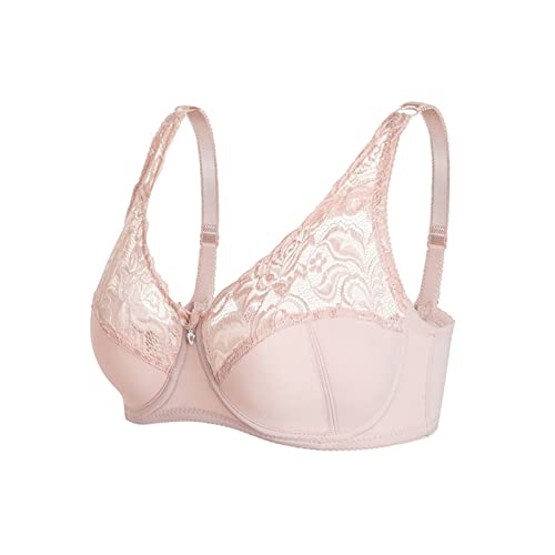 Push Up BH Damen Blumen Spitze Schalen Bügel BH Große Brust Bustier Alltag Basic Komfort BH Support Halt Komfort BH Große Größen von Rpporm