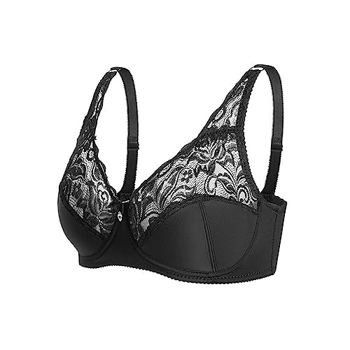 Push Up BH Damen Blumen Spitze Schalen Bügel BH Große Brust Bustier Alltag Basic Komfort BH Support Halt Komfort BH Große Größen von Rpporm