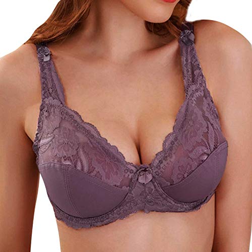 Push Up BH Damen Grosse Grössen Spitze Schalen BH Support Komfort BH Große Brust Bustier Alltag Basic BH Sexy Klassische Bequem Stretch Bra mit/ohne Bügel von Rpporm