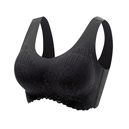 Rpporm BH Damen Ohne Bügel Komfort BH Stretch Alltags-BH Elastizität Bustier Große Größen Funktioneller BH Bralette Freizeit Yoga Bra Freizeit Joggen Oberteiles Tops von Rpporm