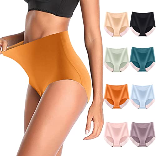 Rpporm Bauch Weg Unterhosen Damen Hoher Taille Slip Seamless Slips Unterwäsche Frauen Nahtlose Panty High Waist Taillenslip Weich Stretch Atmungsaktive Panties von Rpporm