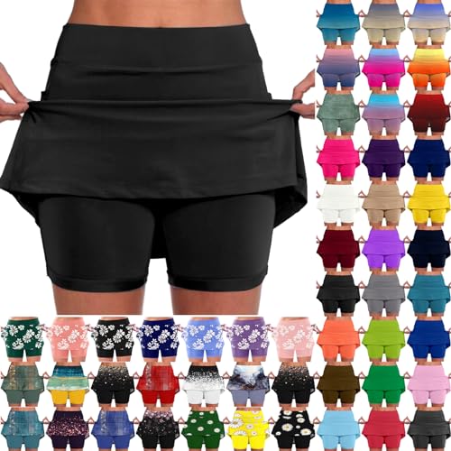 Rpporm Damen Jeans-Shorts Tennisrock Schwarz A 01 XL Hohe Taille von Rpporm